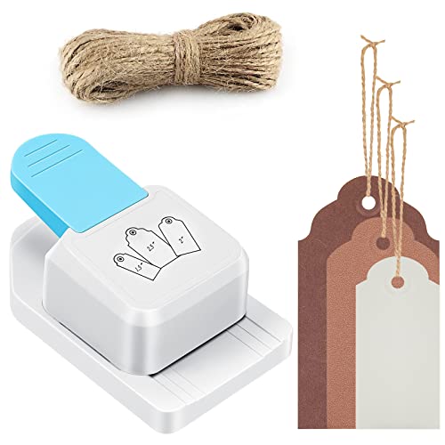 Lewtemi 3 in 1 Craft Tag Punch, 1.5/2/ 2.5" Gift Tag Paper Punches for DIY - style: 3 in 1