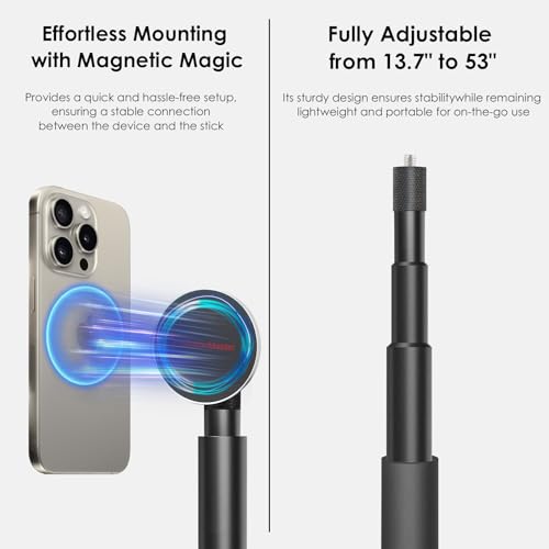 Golf Monopod Stick, Record Golf Swing with Magnetic Phone Holder - color: BT Control
