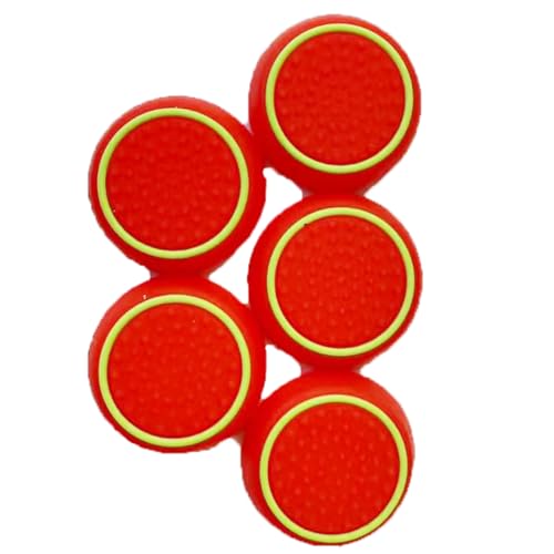 10 PCS Controller Thumbstick Caps Cover Replacement Silicone Touch Controller Rocker Cover for PS3 / PS4 / PS5 (5PCS Red with Blue+ 5PCS Red with Green)
