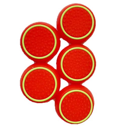 10 PCS Controller Thumbstick Caps Cover Replacement Silicone Touch Controller Rocker Cover for PS3 / PS4 / PS5 (5PCS Red with Blue+ 5PCS Red with Green)