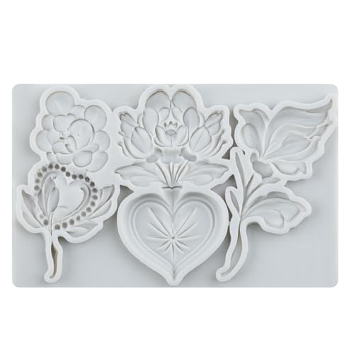 Flower Resin Silicone Mold Flower Heart Polymer Clay Molds - color: Style I
