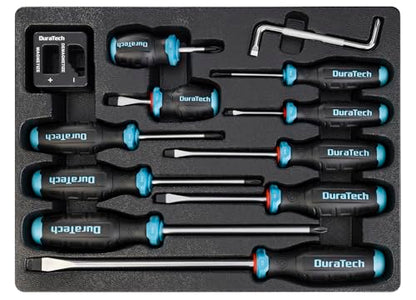 DURATECH 12-Piece Magnetic Screwdriver Set, S2 Alloy Steel Screwdriver Set
