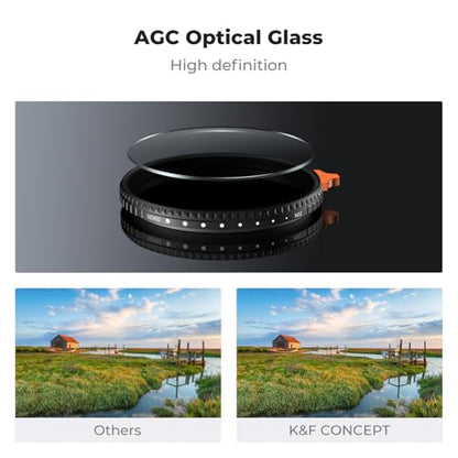 K&F CONCEPT 55mm Ultra-Low Reflectivity Variable ND2-400 ND Lens Filter - size: 55mm