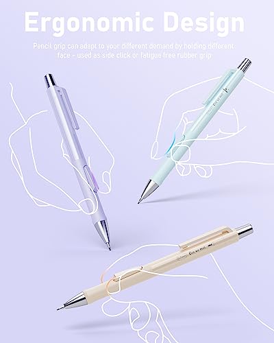 Nicpro 4PCS Pastel Mechanical Pencil 0.5mm, Cute Pencils Fast Click - style: 4PCS-0.5mm