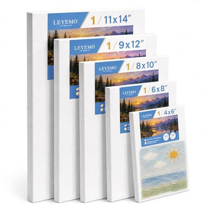 5 Pack Art Canvas for Painting,Stretched Canvas Board Set - size: 5pc