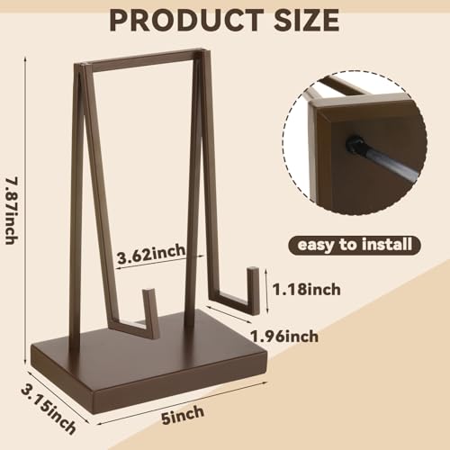 Shimeyao Metal Display Easel Stand Tabletop Easel, Brown, 8 x 5 x 3 Inch - color: Brown, size: 8 x 5 x 3 Inch, style: Metal