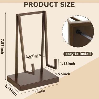 Shimeyao Metal Display Easel Stand Tabletop Easel, Brown, 8 x 5 x 3 Inch - color: Brown, size: 8 x 5 x 3 Inch, style: Metal