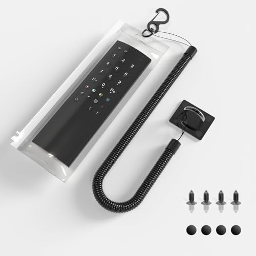 Retractable TV Remote Tether - 10ft Leash Attachment, Never Lose Your Remote Again, Keeper With Bed Cable Lanyard Lock Retriever