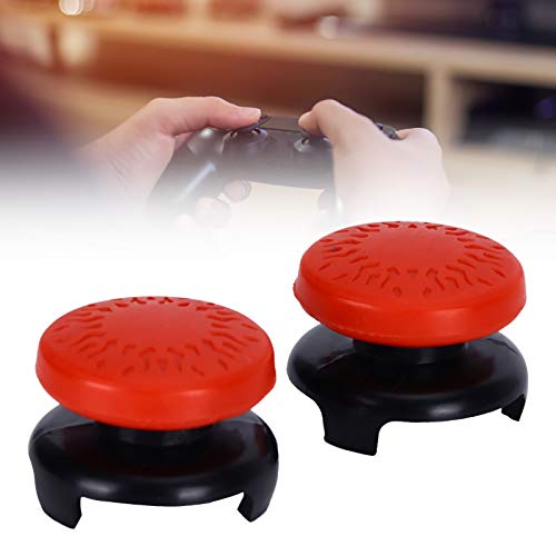 ASHATA 2Pcs Thumbstick for 3D Texture Thumb Grip Stick Joystick Thumbstick for PS 5 Controller Red - color: red