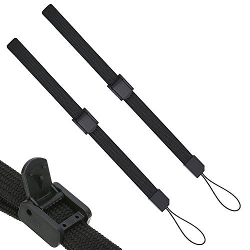 Pluxen Adjustable Wrist Strap Lanyard Compatible with Wii Remote Controller Phone Camera - color: 2 Black