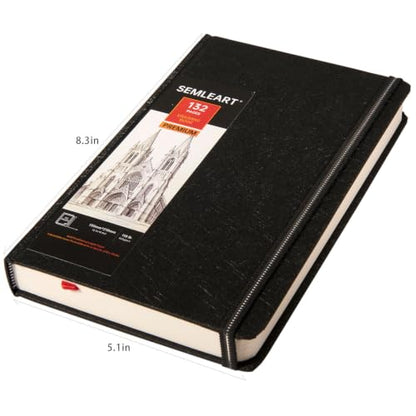 SEMLEART 5.1 * 8.3" Hardcover Sketch Book_132Sheets/118lb/175gsm