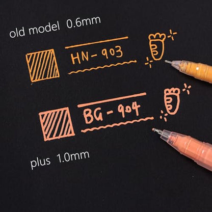 6 Colors 1.0mm Fine Pointed Acrylic Gel Pen Set,Dopamine - color: Beige