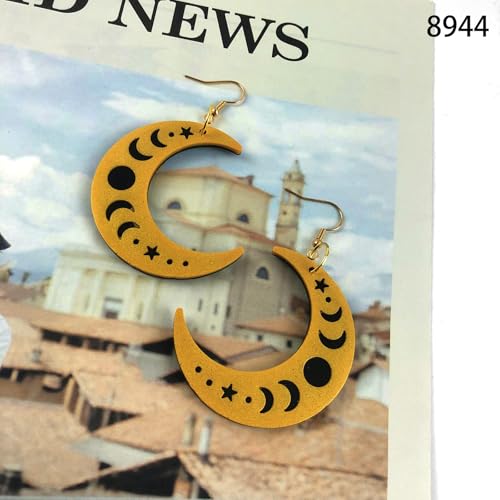 kingmise Moon Phase Earrings Pendant, epoxy Resin Silicone Mold 8943-8944