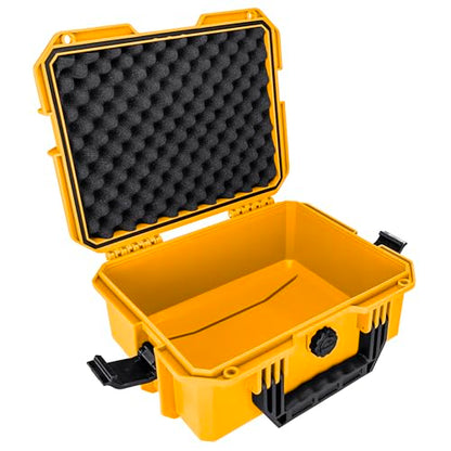 Eylar 13.8" Intact Series Compact Hard Camera Case, Lightweight and Durable Stacker Design with Foam - color: Yellow