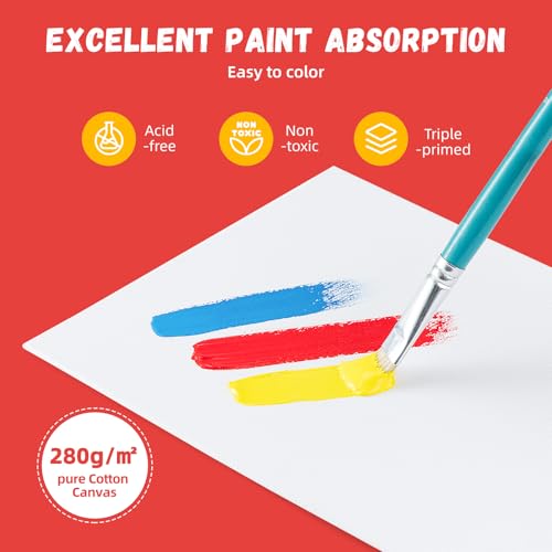 Simetufy 100 Pack 8x10 Bulk Small Canvas Boards for Painting Value Pack - size: 8"x10"- 100pcs