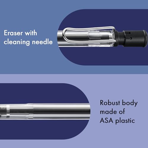 LAMY safari vista - Mechanical Pencil with ergonomic grip & body made of robust ASA plastic - ideal for drawing & writing - including LAMY M 41 fine line refill 0.5 mm & eraser tip - color: Vista