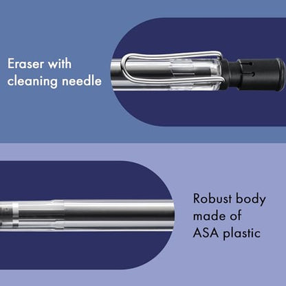 LAMY safari vista - Mechanical Pencil with ergonomic grip & body made of robust ASA plastic - ideal for drawing & writing - including LAMY M 41 fine line refill 0.5 mm & eraser tip - color: Vista