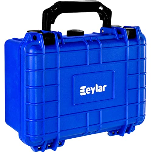 Eylar Protective Hard Case Water & Shock Proof w/Foam TSA Approved 8.12 inch 6.56 inch 3.56 inch (Blue) - color: Blue