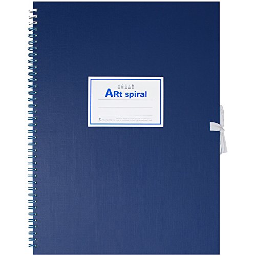 Maruman Art Spiral Sketch Book, F4, 13.27" x 10.04", 24 Sheets, Blue - color: Blue, size: F4 (13.27" x 10.04")