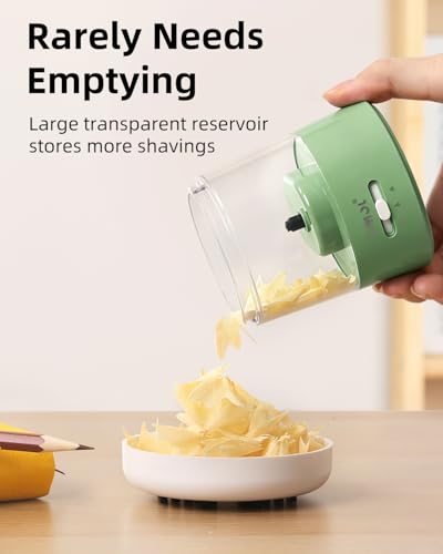 ZMOL Electric Pencil Sharpener Battery Powered, 6-12mm Jumbo Pencils,Green - color: Green