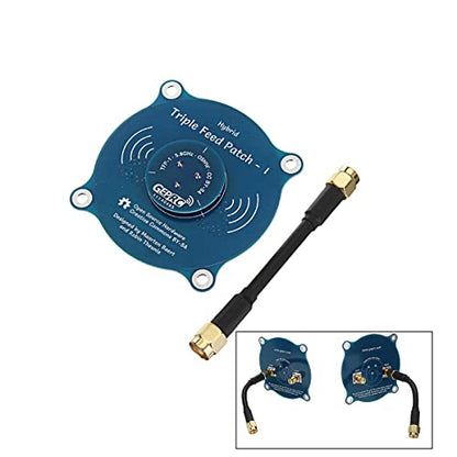 5.8G Triple Feed High Gain Pagoda Directional Patch Antenna for FPV Goggle - color: Triple Feed