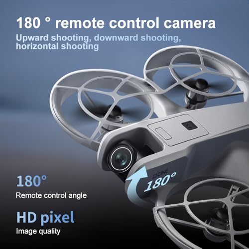 Drone with HD Camera for Adult Beginners, Brushless Motor, One Key Take Off/Land, Optical Flow Positioning, Gesture Photo Video RC Quadcopter with 2 Battery Drones Gift for Adults, Beginners