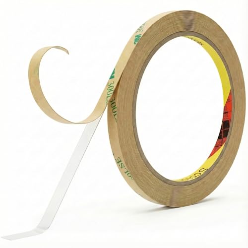 3M Double Sided Tape Heavy Duty Made of 300LSE 0.25"×36Ft Clear Mounting Tape Removable for Electronics Scrapbook LED Poster Art Craft - size: 0.25"×36Ft