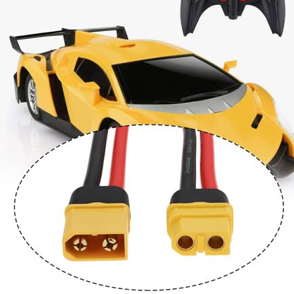 4Pcs XT60 Male Fmale Plug Socket Incl Silicone Cable Coupling for Model Car 15cm 12AWG - size: XT60