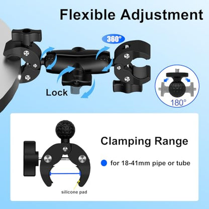 Motocycle Camera Mount w 43" Invisible Stick compatible for Insta360 X5-X