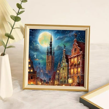 6x6" Cardstock Single Sided Scrapbooking,Craft Decorative Scrap Book Paper - color: 24sheets-Midnight Castle