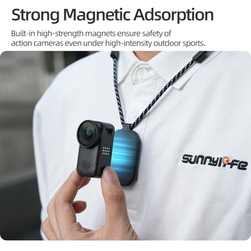 Magnet Mount Neck Strap for DJI Osmo Nano/for Insta360 GO 3/3S, for DJI Mic 3 2 1 Magnetic Pendant with Neck Strap, Neck Mount POV/Vlog Selfie Free Hands