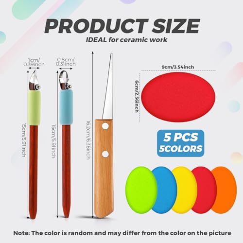 Leriton 2 Pack Clay Carving Tools Pottery Scrapers, Set 1, Multicolor - color: Multicolor, style: Set 1