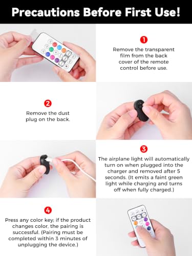 Mini LED Strobe Light, 8-Color USB Rechargeable, for Drone/Motorcycle/RC/Bike/Helmet