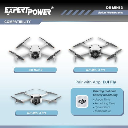 ExpertPower 3850mAh High Capacity Replacement Battery for DJI Mini 3, Mini 3 Pro Intelligent Flight Battery (New) - style: 1 Battery