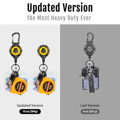 MNGARISTA Retractable Keychain Badge Reel Retractor Holder, 2 Pack - style: Modern