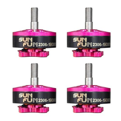 DYS 4PCS SUNFUN 2306 1900KV 6S Brushless Motor for FPV Racing Drone Quadcopter 5inch Freestyle Remote Drone