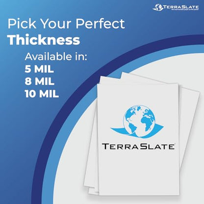 TerraSlate Premium Waterproof Paper, 5 Mil 8.5” x 11”, Laser Printer & Copy Machine Compatible, Durable & Rain/Weather-Proof Copy Paper, White (25 Sheets) - size: 25 Sheets