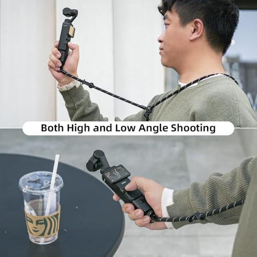 Multifuctional Crossbody Hand Wrist Lanyard Strap for DJI Osmo Pocket 3 - color: Black