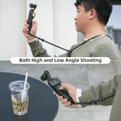 Multifuctional Crossbody Hand Wrist Lanyard Strap for DJI Osmo Pocket 3 - color: Black