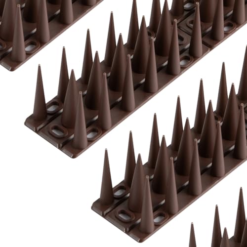 OFFO Physical Bird Barrier Spikes, Architectural Protection for Ledges and Sills, Covers 22 Feet(6.7m), Brown - color: Brown, size: 22 Feet