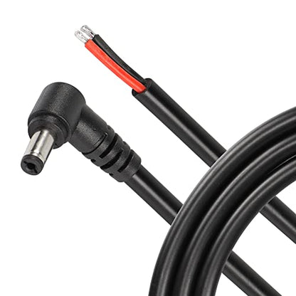 SinLoon 2 Pack DC5521 Power Pigtails Cable,16AWG 12V,90 Degree,3.3FT