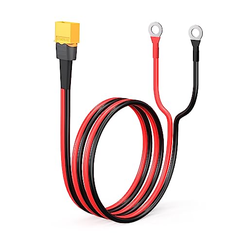 ELFCULB XT60 to Ring Terminal Cable 10AWG 2FT - color: 10AWG XT60 Male to O Ring, size: 2FT