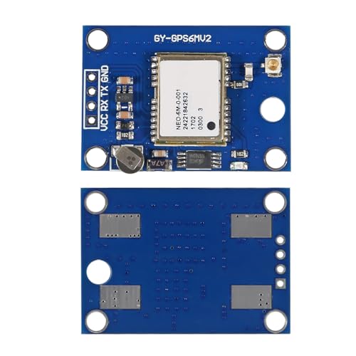 AITRIP 2PCS GY-NEO6MV2 NEO-6M GPS Flight Controller Module 3V-5V with Super Strong Ceramic Antenna EEPROM APM 2.5 for for Arduino IOT Pi GPIO Flight Control