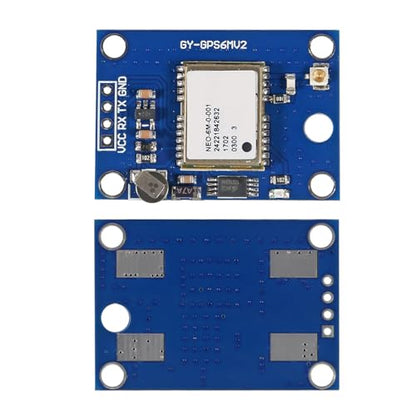 AITRIP 2PCS GY-NEO6MV2 NEO-6M GPS Flight Controller Module 3V-5V with Super Strong Ceramic Antenna EEPROM APM 2.5 for for Arduino IOT Pi GPIO Flight Control