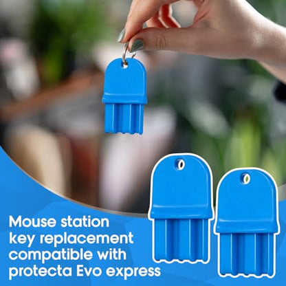 2 Pack Key Compatible with Protecta Evo Express,Bright Blue - color: Bright Blue