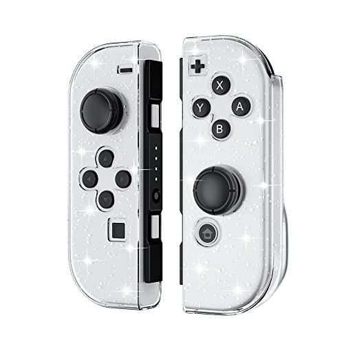 FANPL Glitter Case for Nintendo Switch & Switch OLED Joy Con, Sparkly Clear Joy Con Protective Cover with Ergonomic Design, Soft Jon Con Controller TPU Shell Comfortable, Easy Installation - color: glitter, size: Switch 1 6.3inch