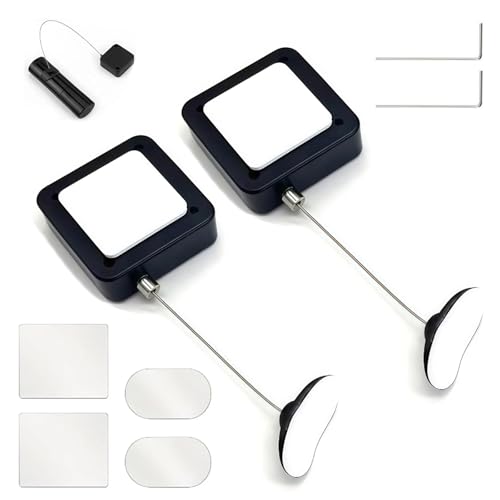 2 Pcs 6.5ft Retractable Remote Control Tether Locks - Adjustable Security Lanyard with Length Clasp for TV Remotes,Gaming Controllers,Tablets Ideal for Showroom,Office,Home