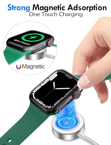 1Pack Travel Essentials for Apple Watch Charger,3-in-2 Multi Charging Cable - color: White, size: 1Pack-5 FT