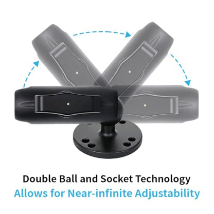 Strg Phone Mount with Drill-Down Round Base and Marine-Grade Aluminum Arm - size: Round Base