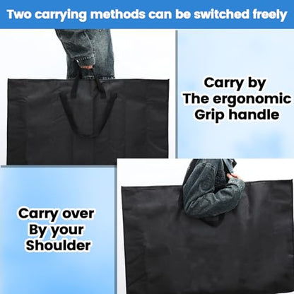 Abbylike 1 Pcs 24 x 36 Inch Art Portfolio Bag Black Large Waterproof Nylon - color: Black, size: 24 x 36 Inch